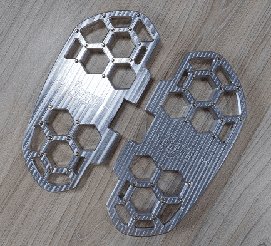 Honeycomb Pedal Set , (Left &Right) , CNC cutting silvery CNC 蜂窝踏板 , 蜂窝踏板 , BEGODE , Parts ,
